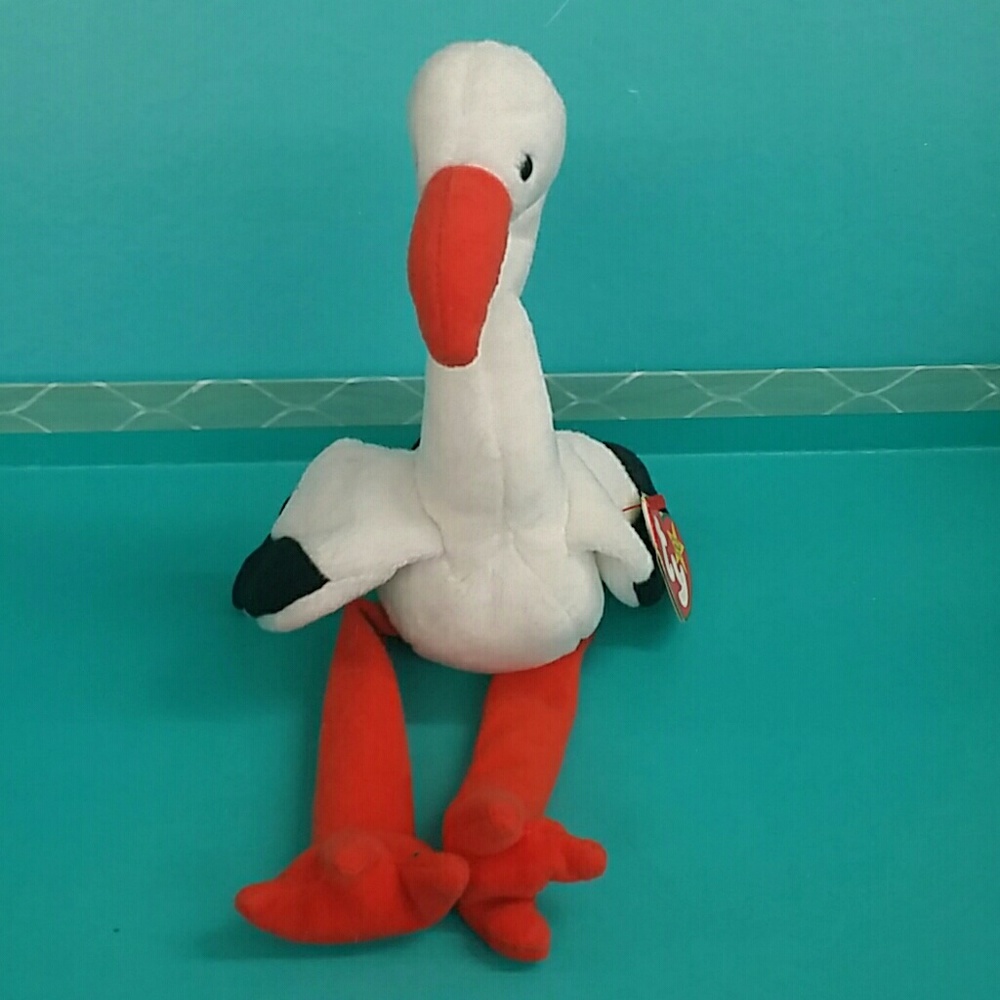 TY Beanie Babies White Stork-Stilts 6/16/1998